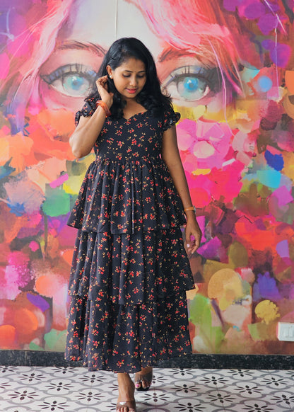 Twilight Layered Midi Dress