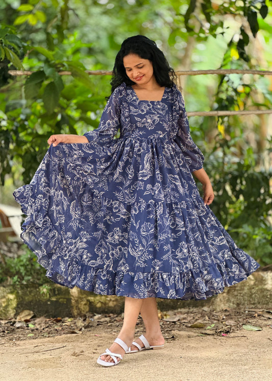 Navy bloom dress