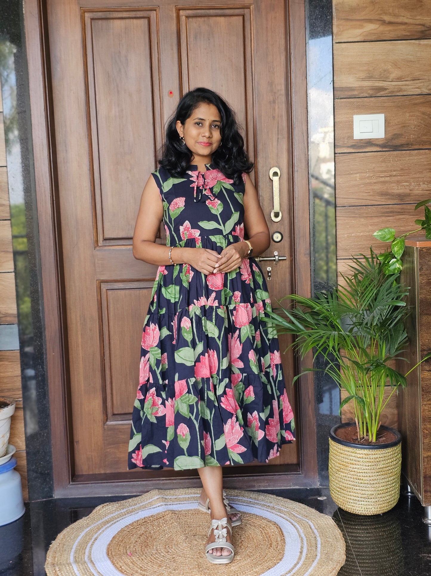 Lotus Collar Dress- Immediate Dispatch
