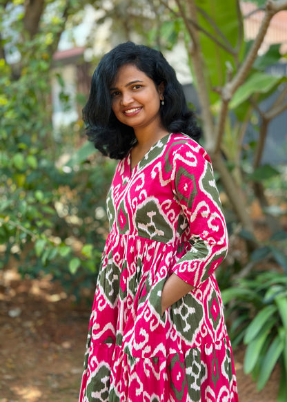 Pink Ikat Grace Dress