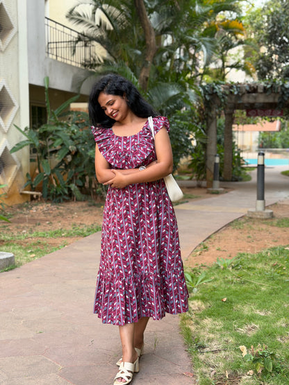 Vinea A line Cotton Midi Dress