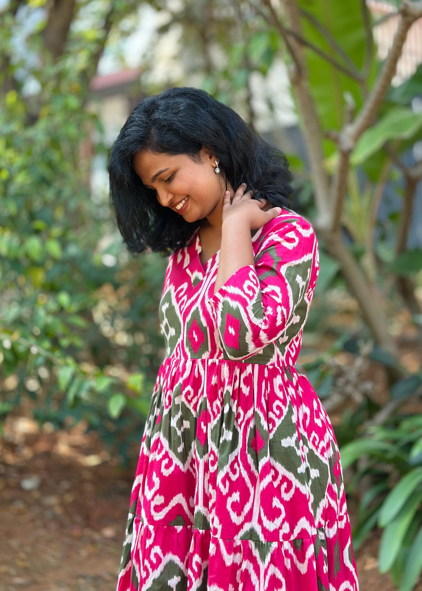 Pink Ikat Grace Dress