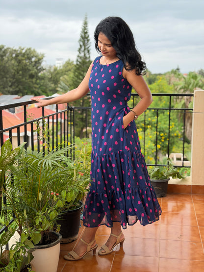 Mira Polka dot A-line Dress