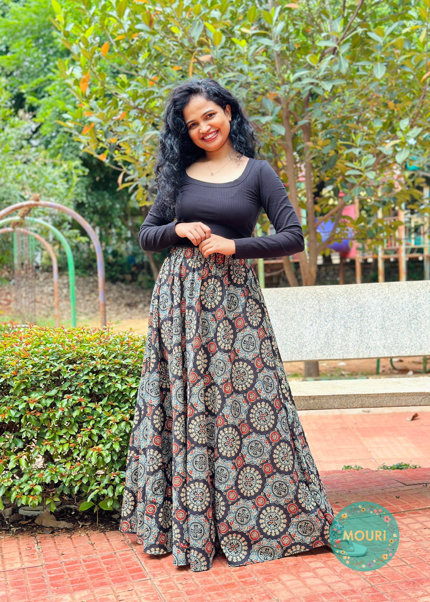 Black Flared skirt