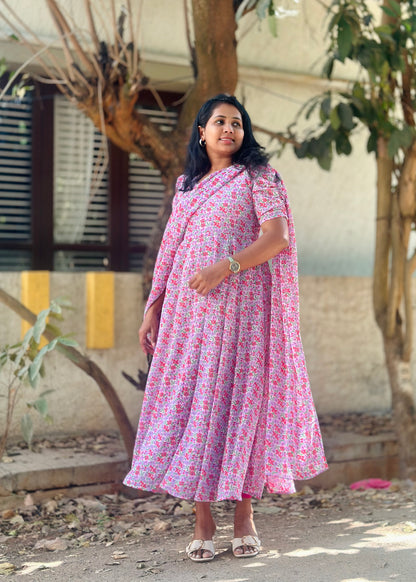 Aabha Floral Print Anarkali