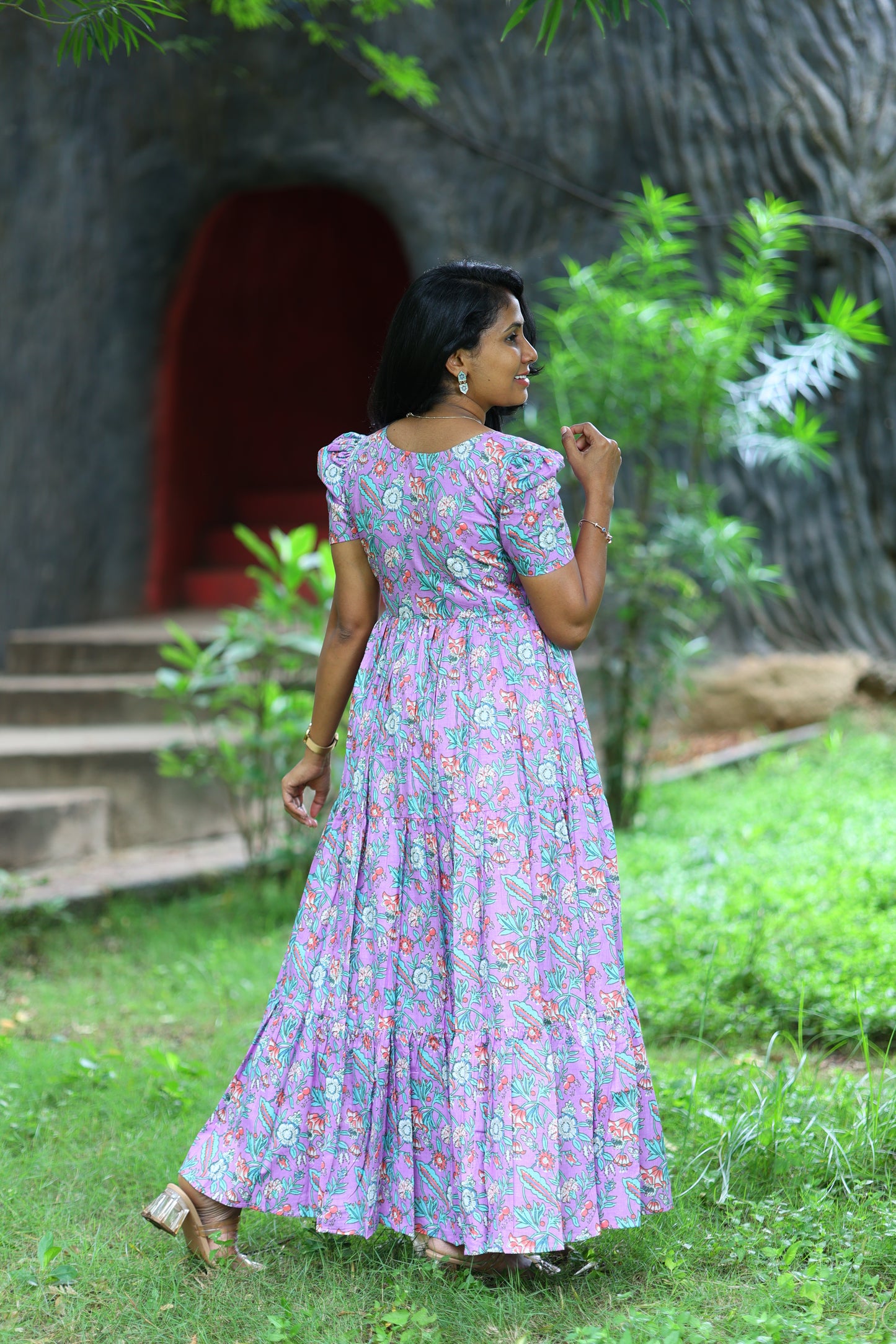 Lavender Mist Floral Maxi Dress