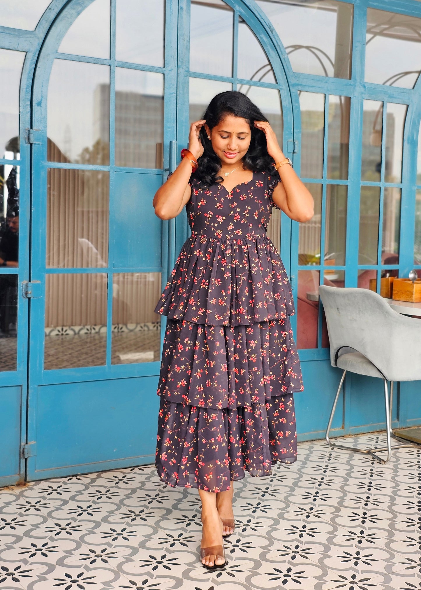 Twilight Layered Midi Dress