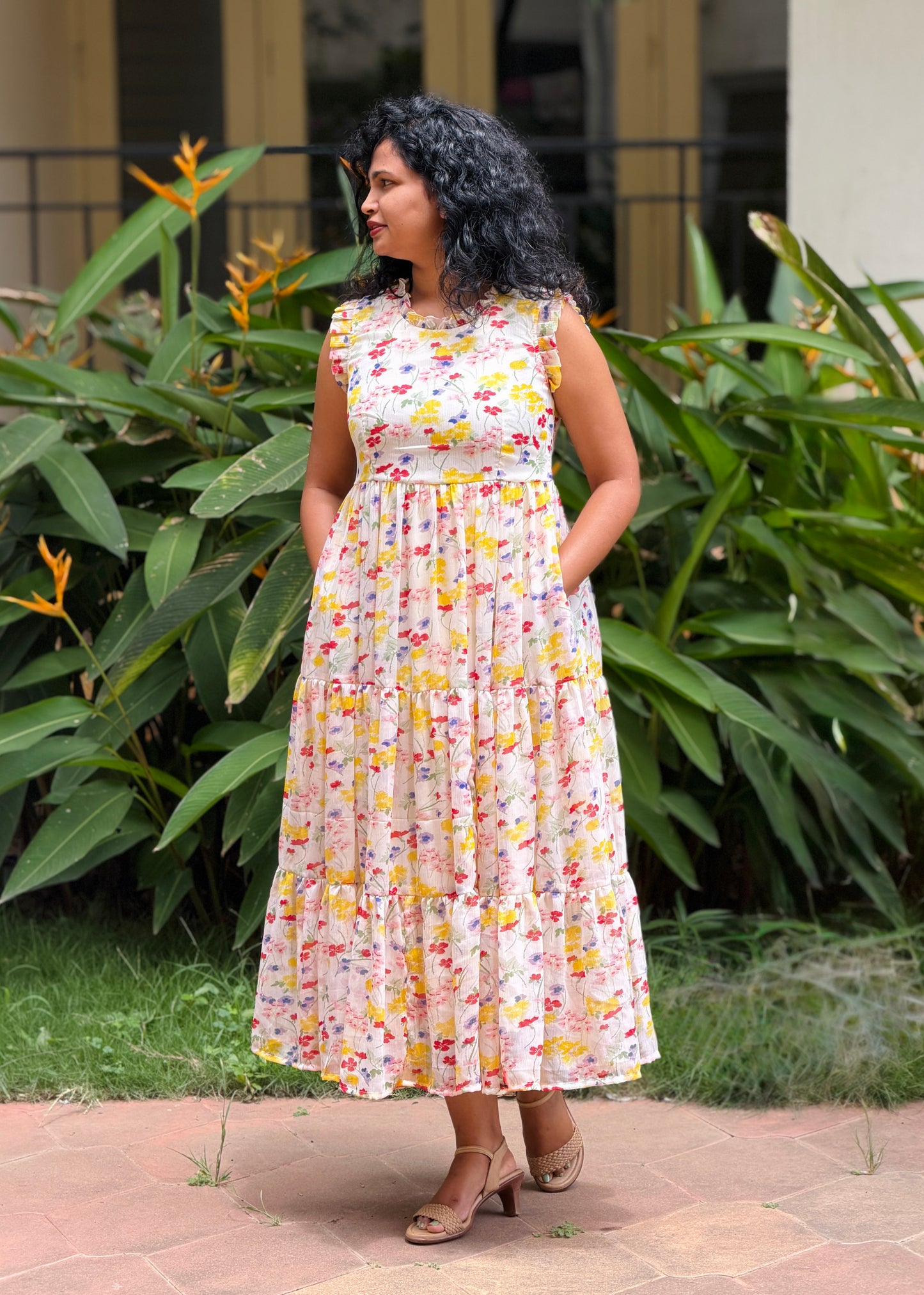 Buttercup Bloom tiered dress