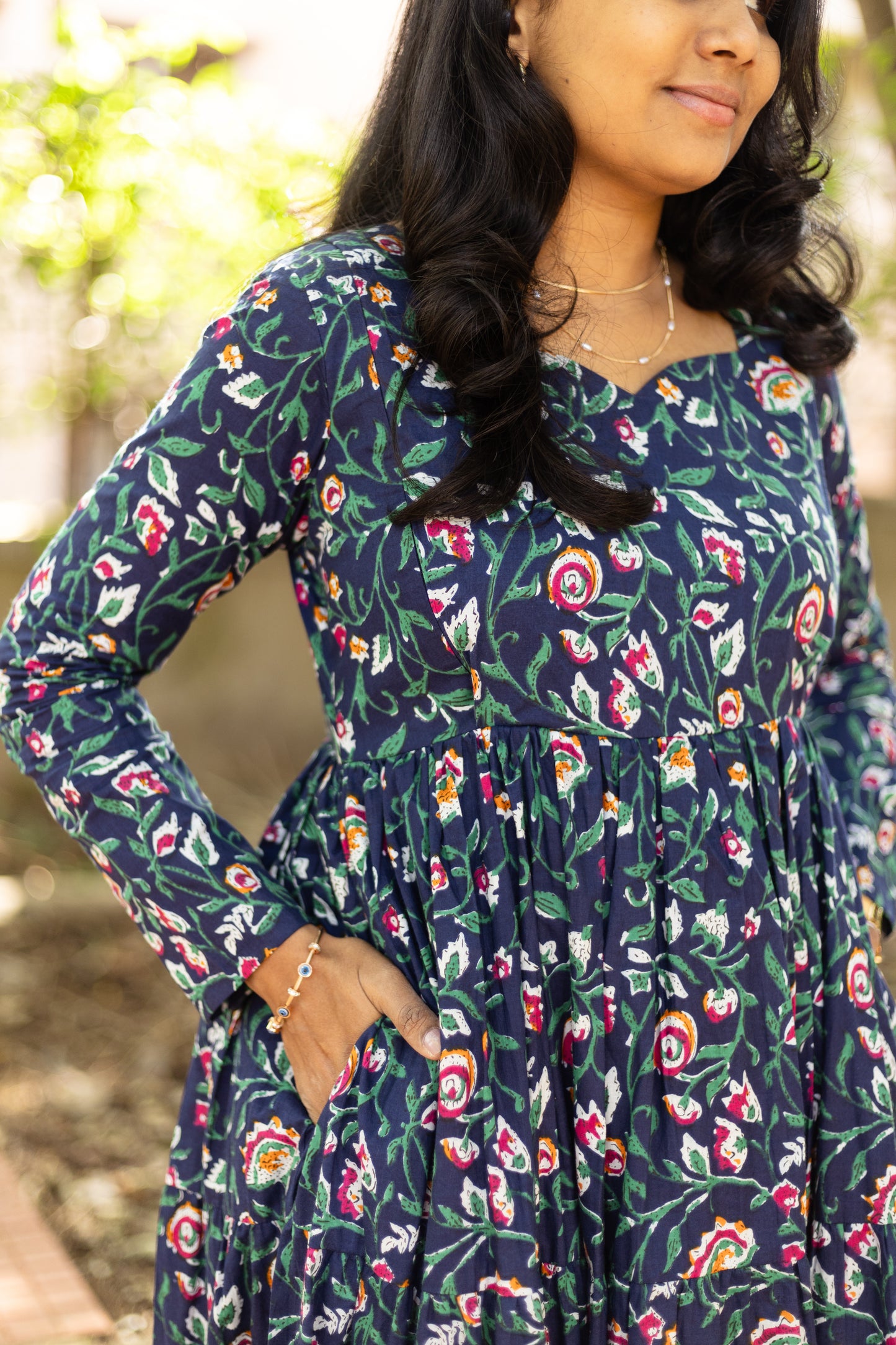 Hyacinth Floral 3 tier dress