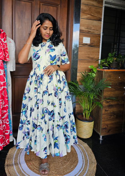 Cream Collar Dress- Immediate Dispatch
