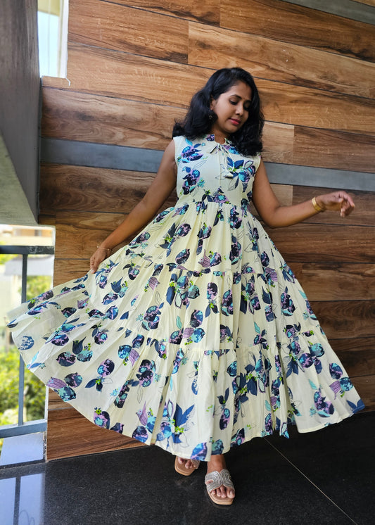 Cream Collar Dress- Immediate Dispatch