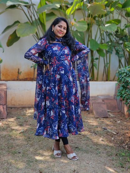 Neelanjali Floral Print Anarkali