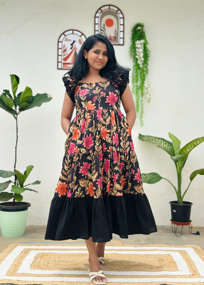Florique ruffle 3 tier dress