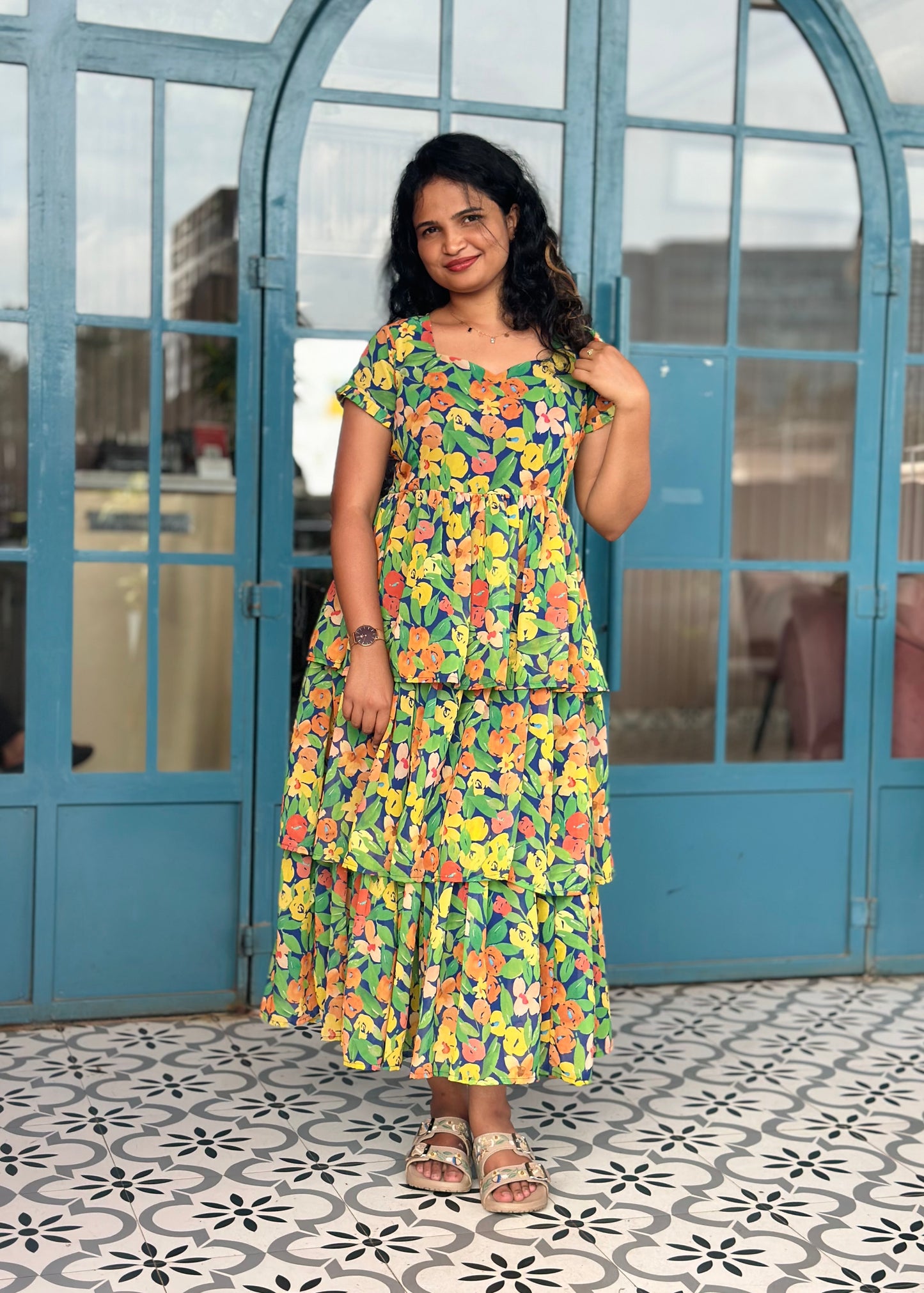 Carnival Layered Midi Dress