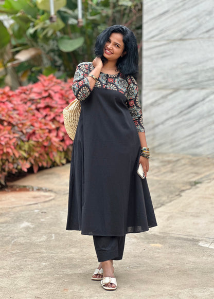 Urban Black Kurta Set