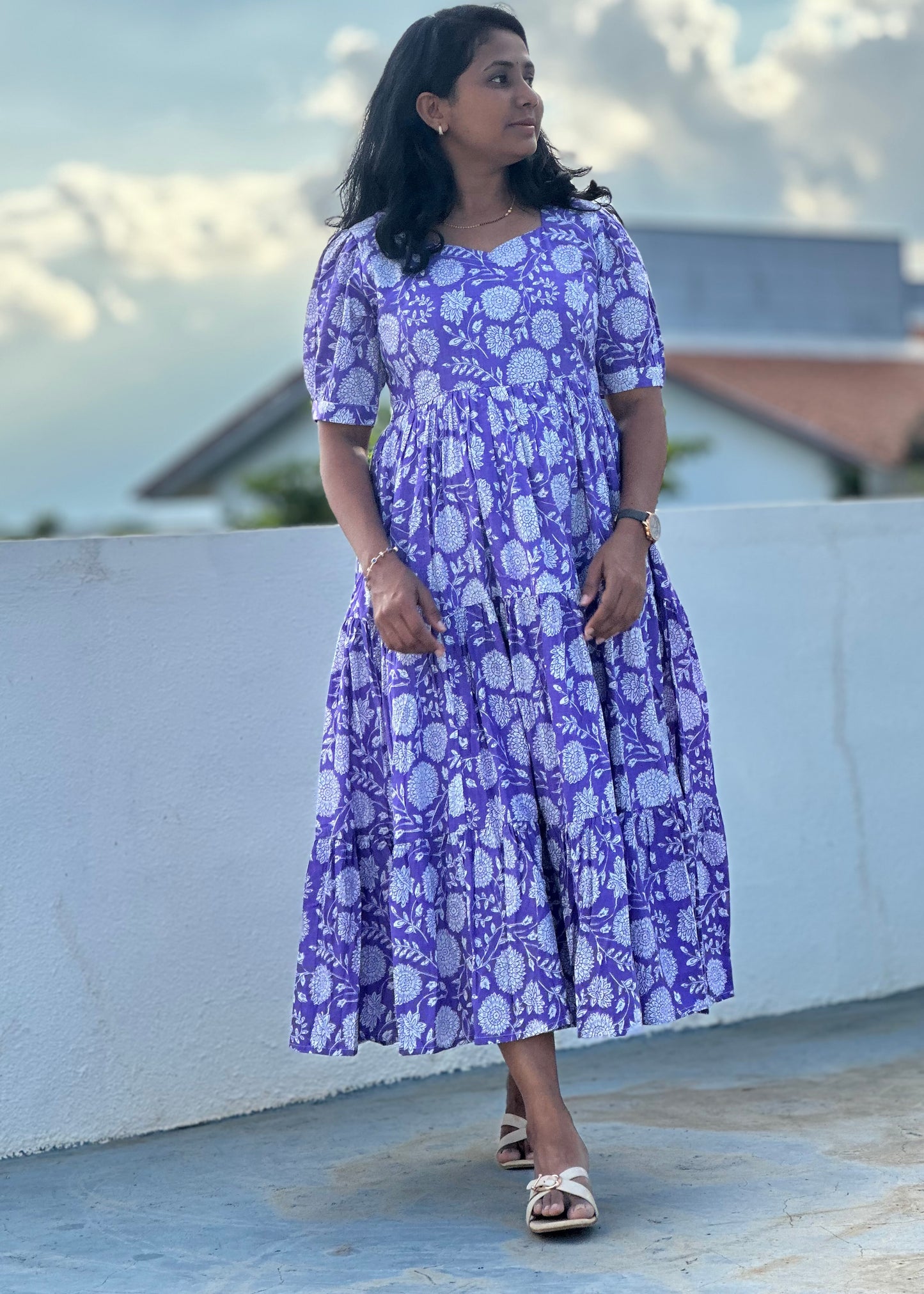 Nisarga 3 tier dress-Immediate Dispatch