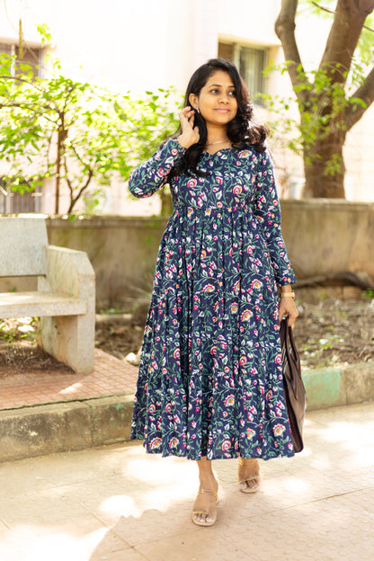 Hyacinth Floral 3 tier dress