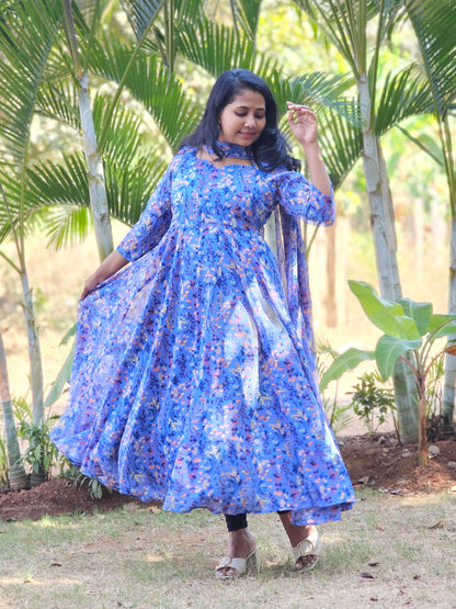 Reena Floral Print Anarkali