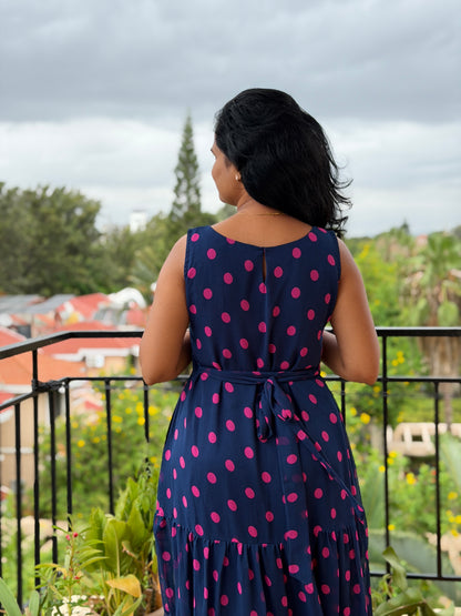 Mira Polka dot A-line Dress