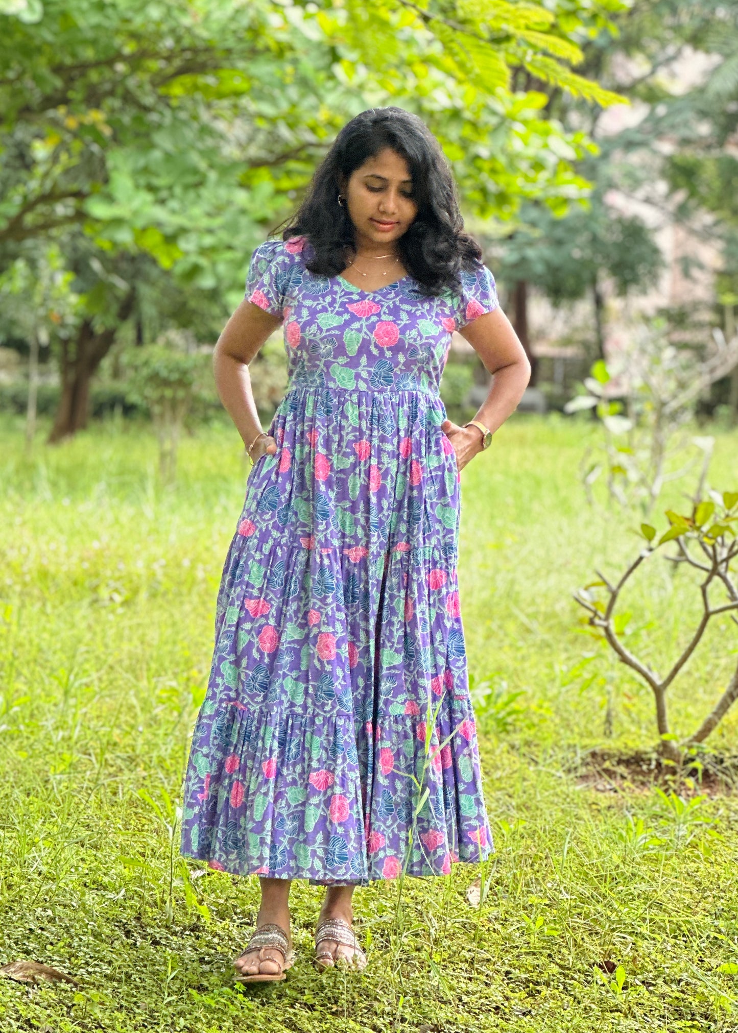 lavender breeze 3 tier dress