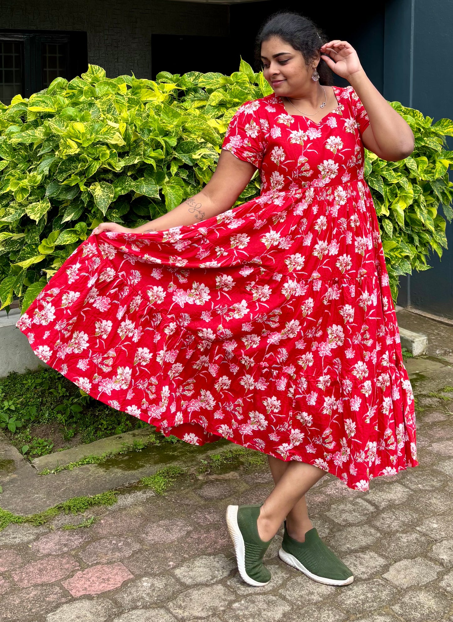 Sindoori  3 tier dress-Immediate Dispatch