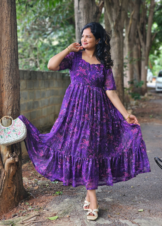 Violet Whimsy 3 tier dress