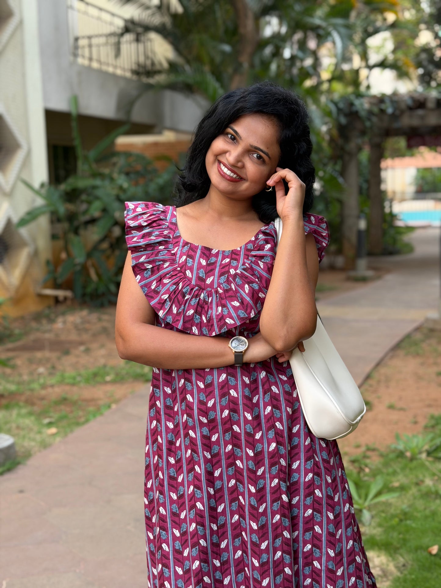 Vinea A line Cotton Midi Dress
