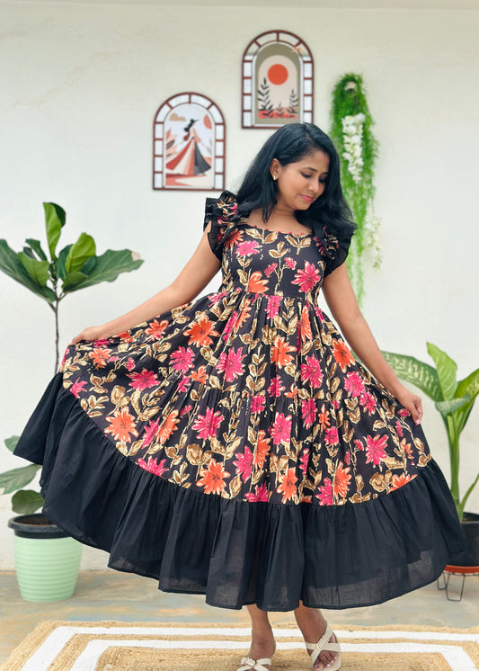 Florique ruffle 3 tier dress