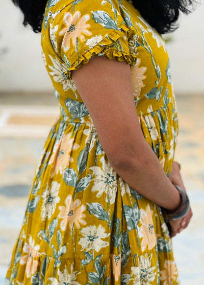 Mustard Meadow 3 tier dress