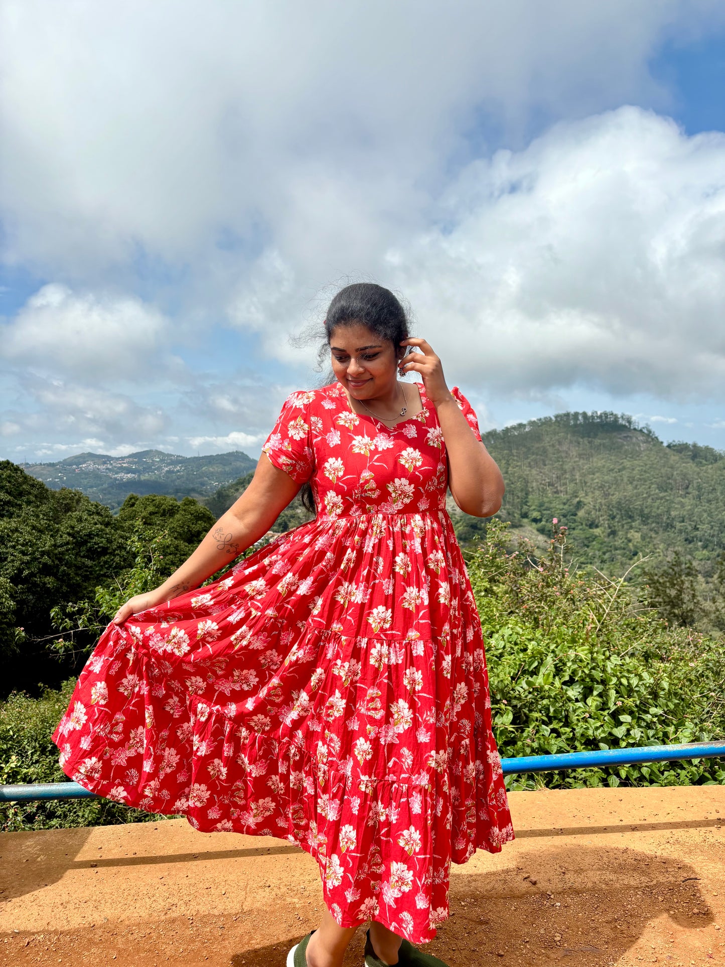 Sindoori  3 tier dress-Immediate Dispatch
