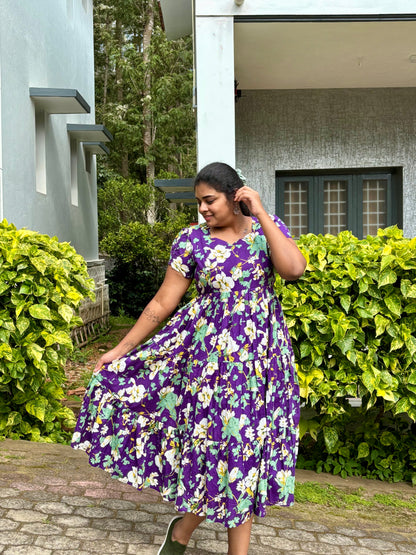 Aubergine  3 tier dress-Immediate Dispatch