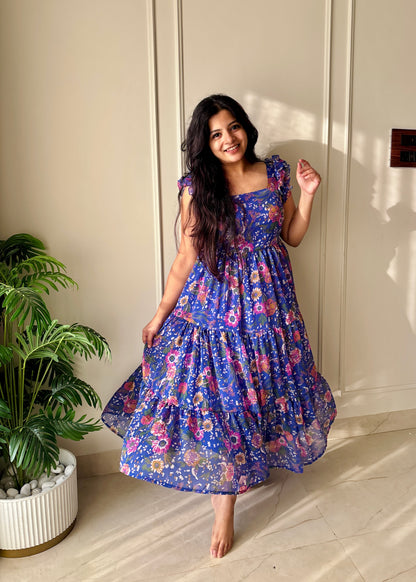 Neeli Blue Midi Dress