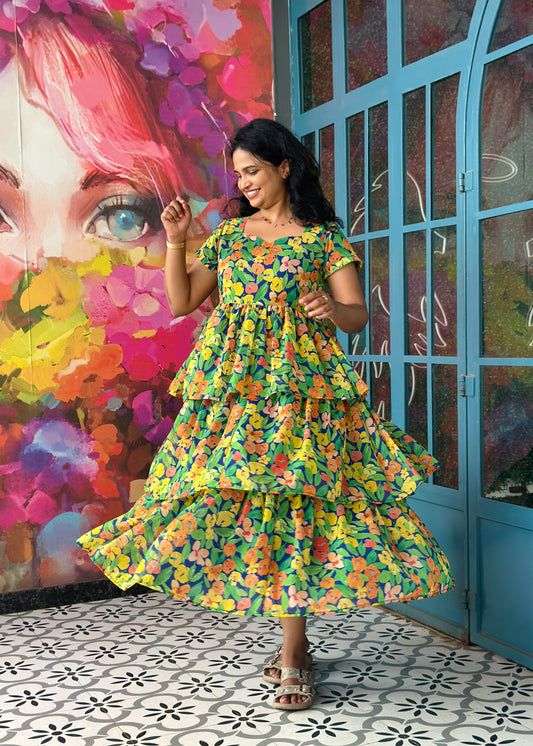 Carnival Layered Midi Dress