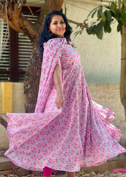 Aabha Floral Print Anarkali