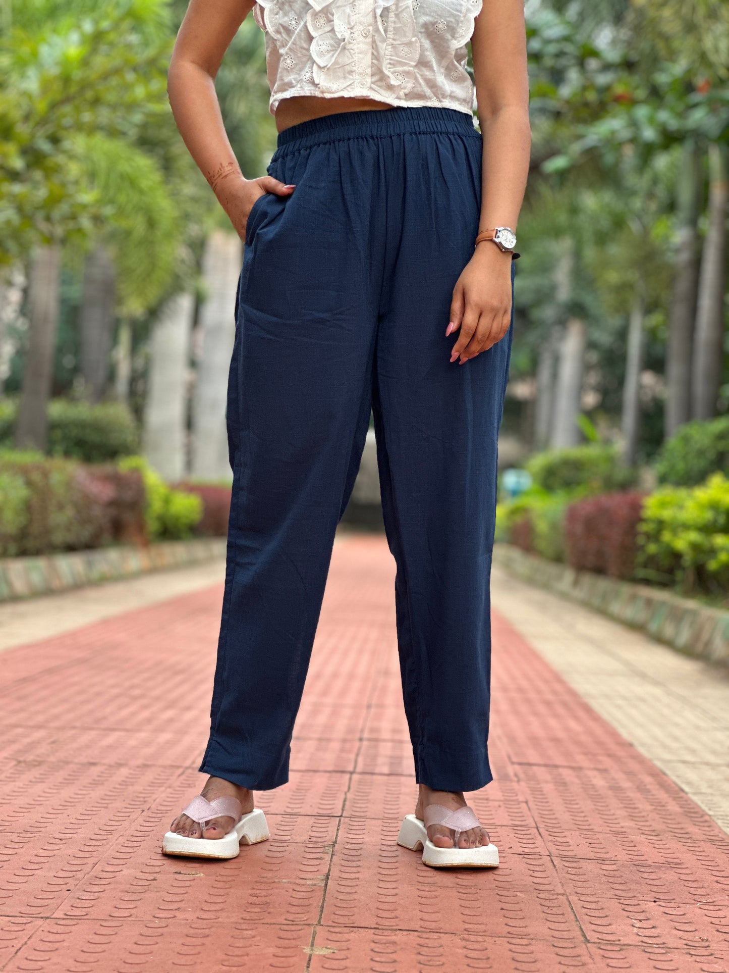 Cotton Pants- Blue