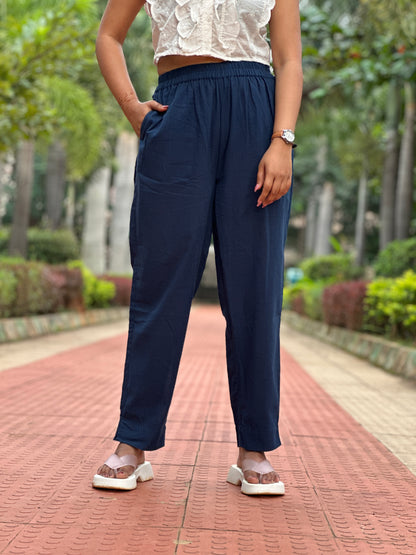 Cotton Pants- Blue