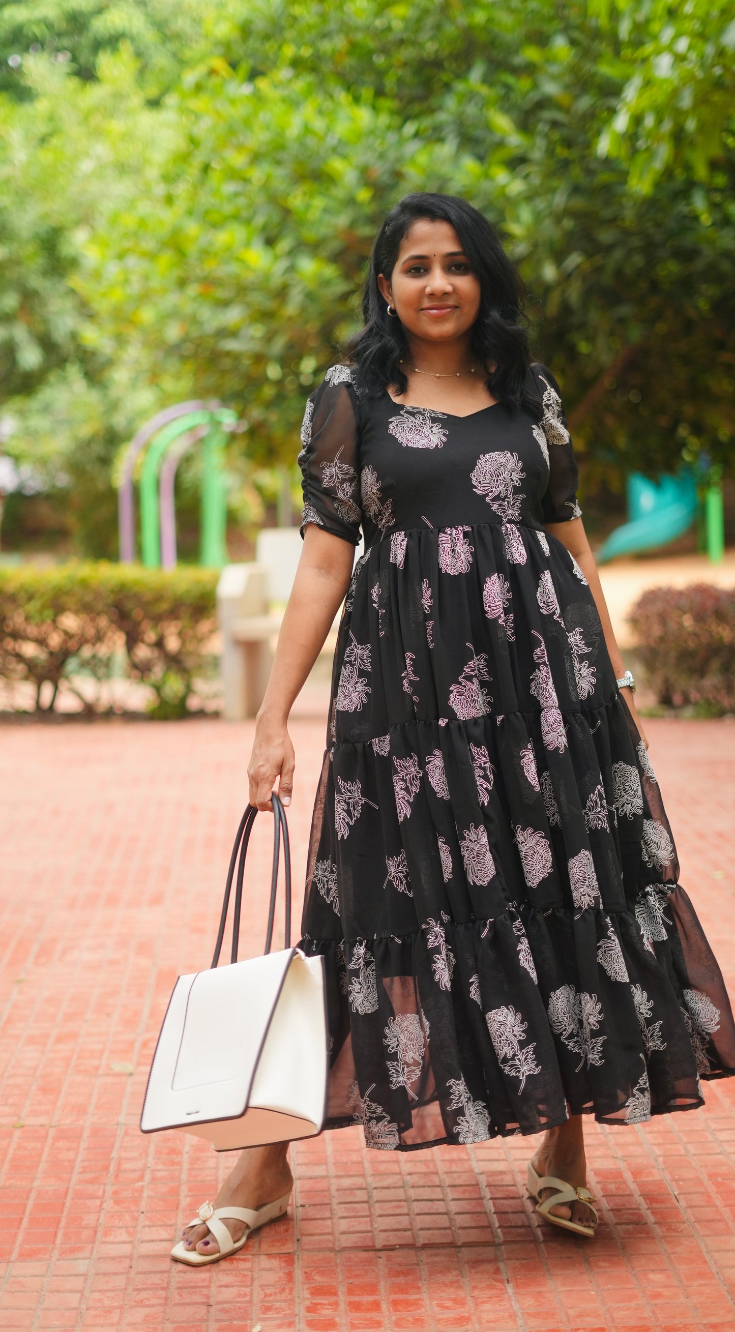 Tara Georgette Midi Dress- Immediate Dispatch