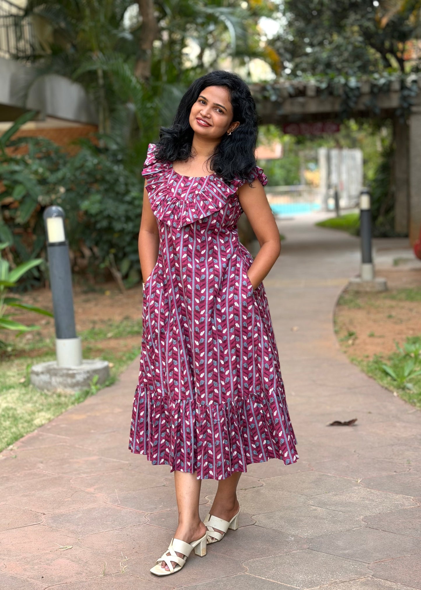 Vinea A line Cotton Midi Dress