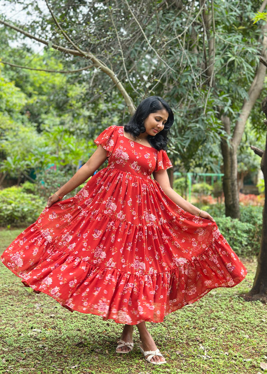 Cherry Bloom 3 tier dress