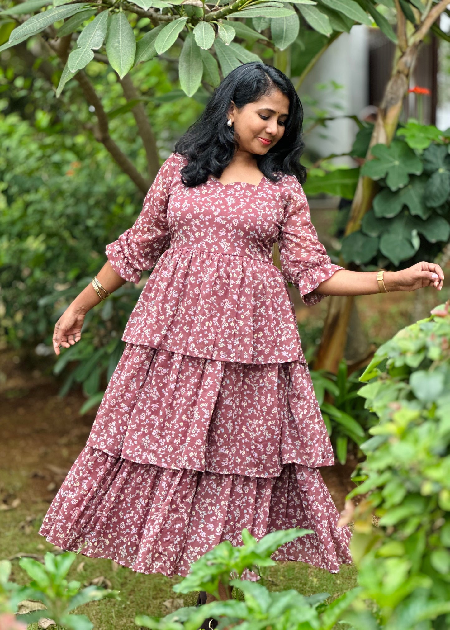 Pinkwood petals 3 layered Dress