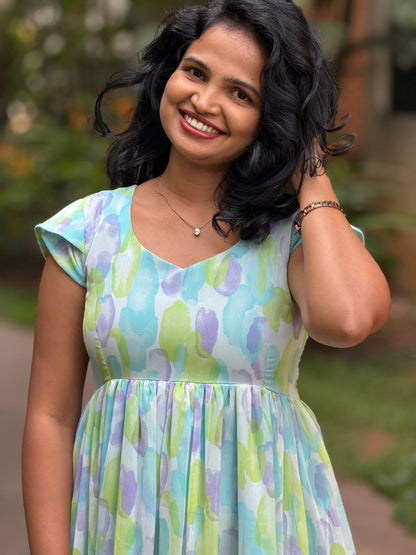 Elara Tiered Chiffon Dress