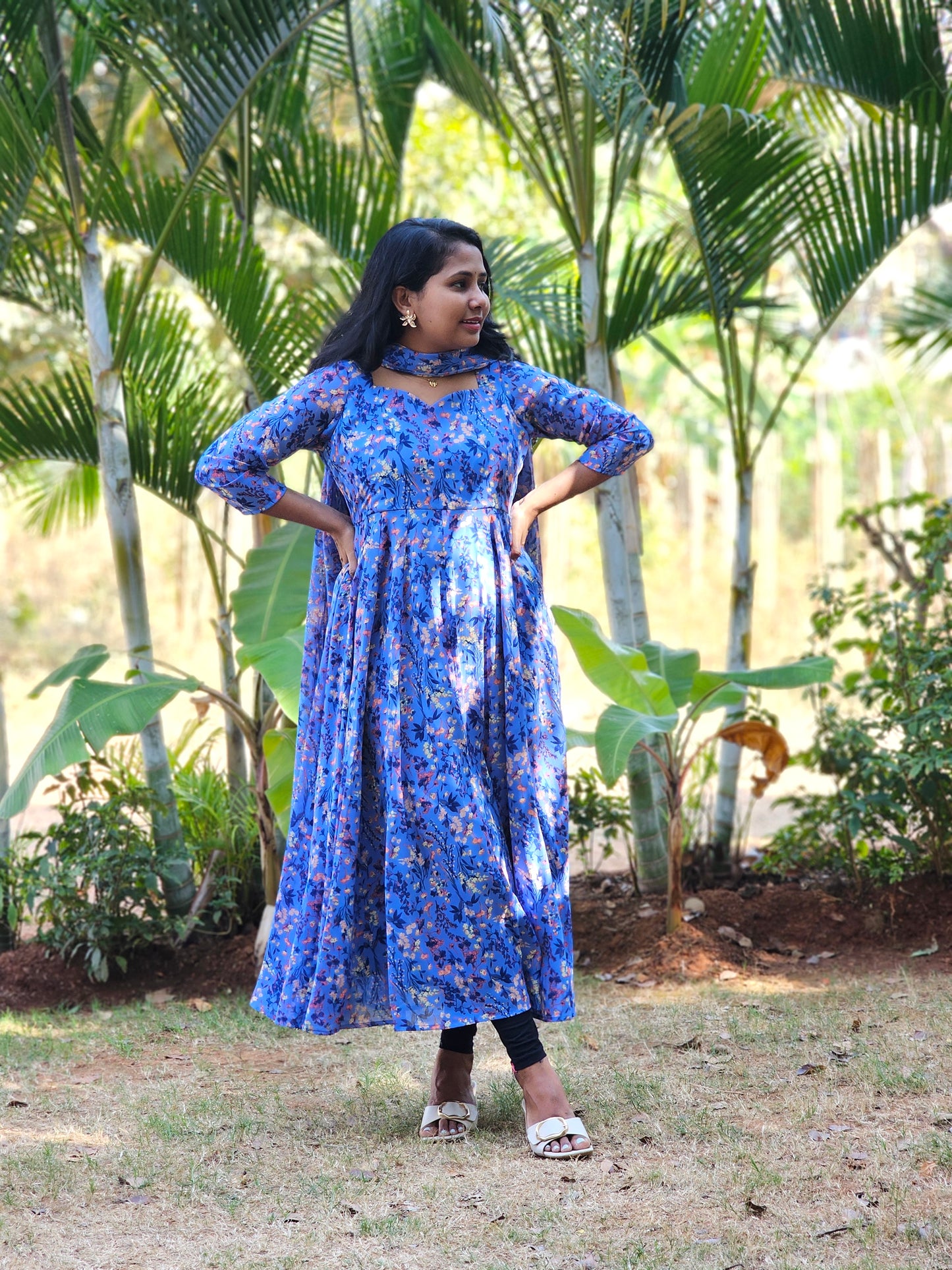 Reena Floral Print Anarkali