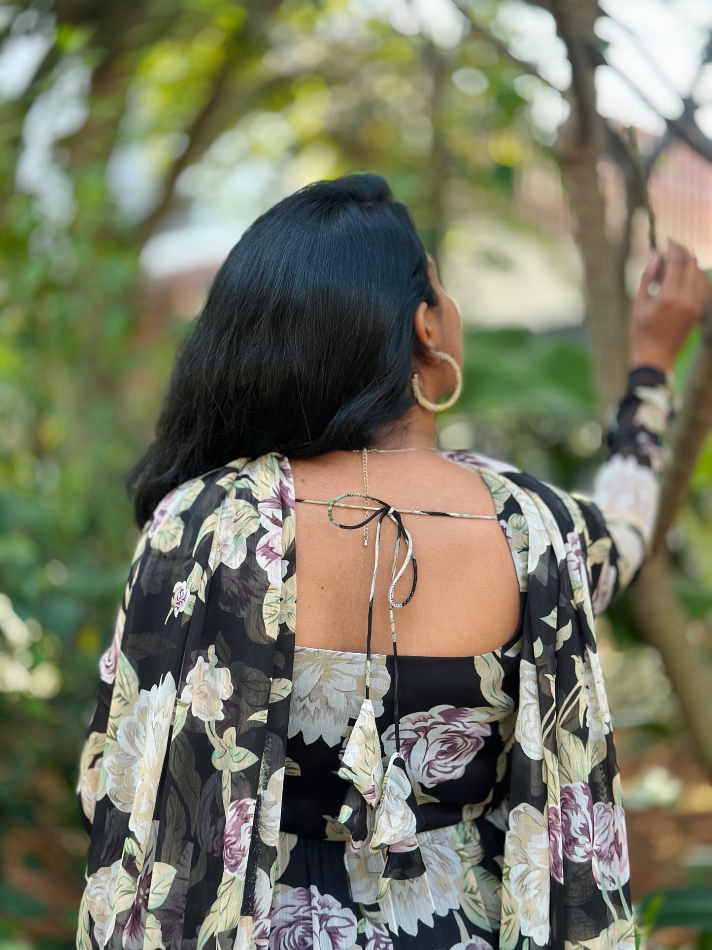 Sunehri Tiered Anarkali  Kurta with Dupatta Set