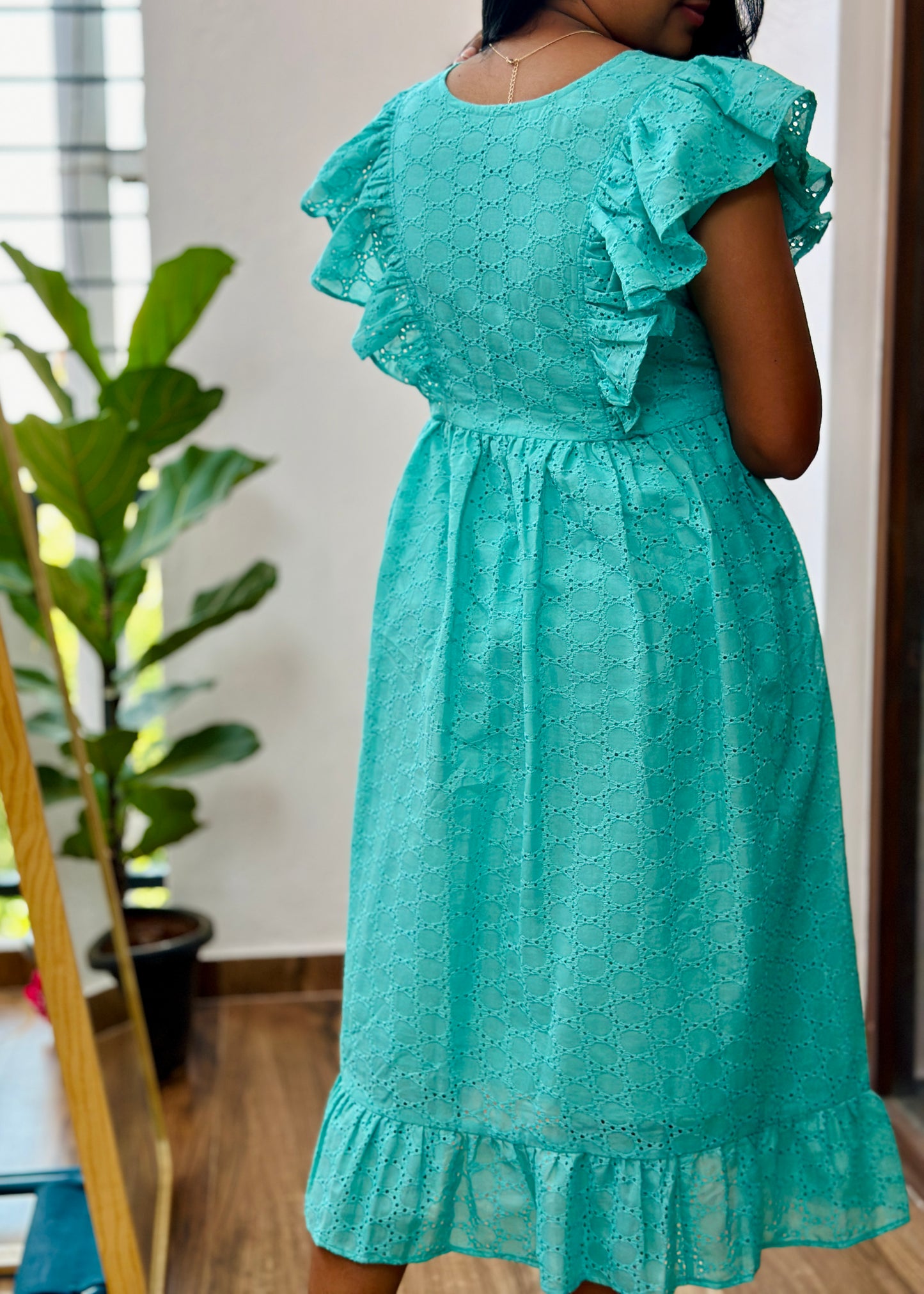 Saavi Schiffli  Midi Dress