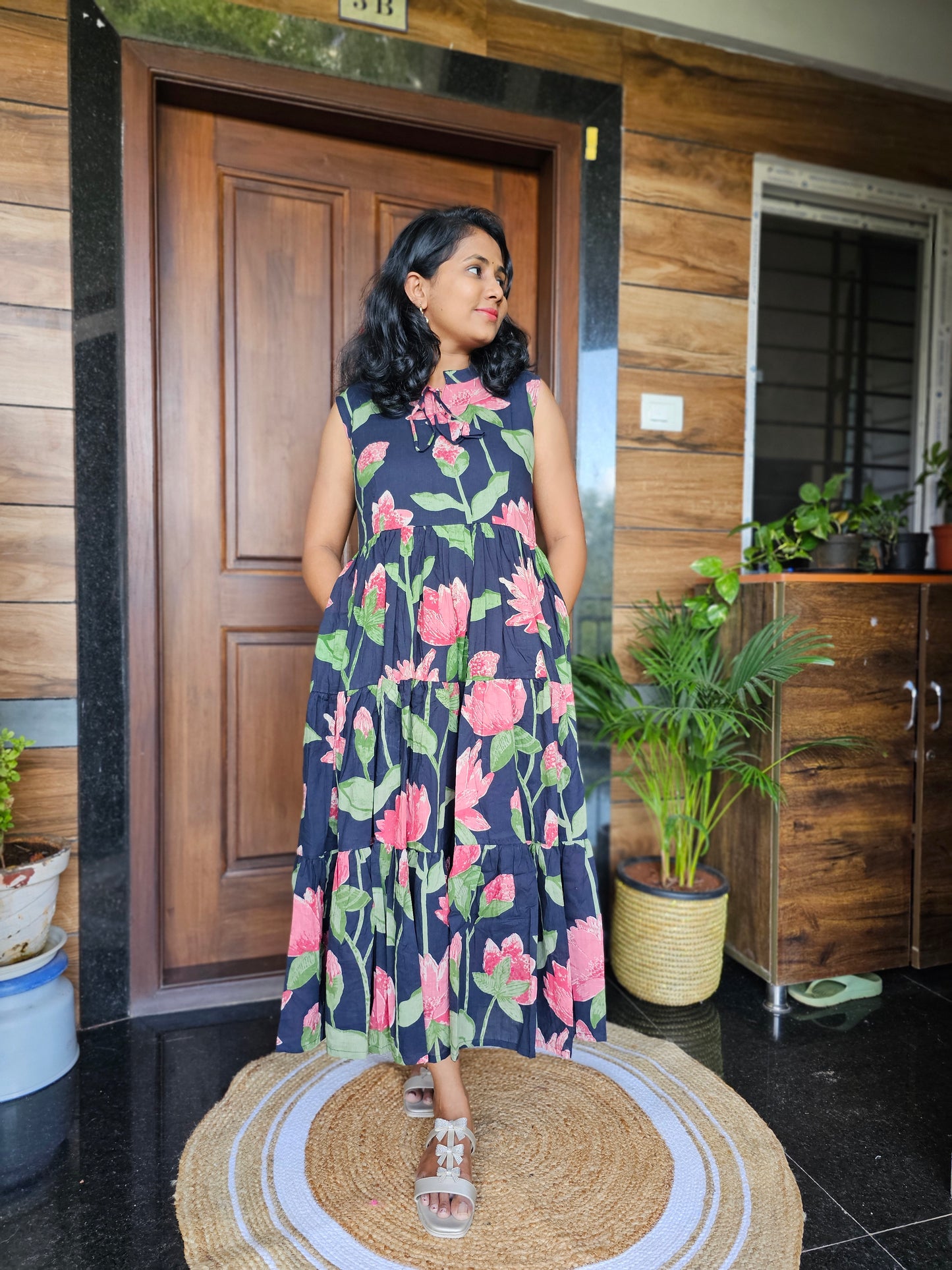 Lotus Collar Dress- Immediate Dispatch