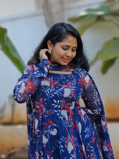 Neelanjali Floral Print Anarkali
