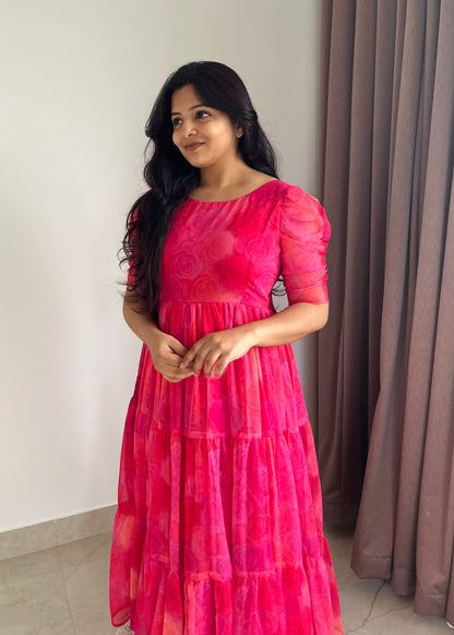 Rosaline 3 Tiered Midi Dress