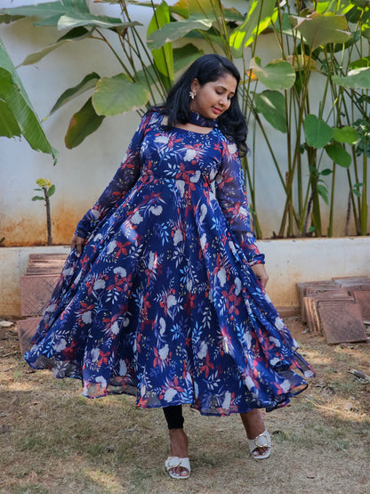 Neelanjali Floral Print Anarkali