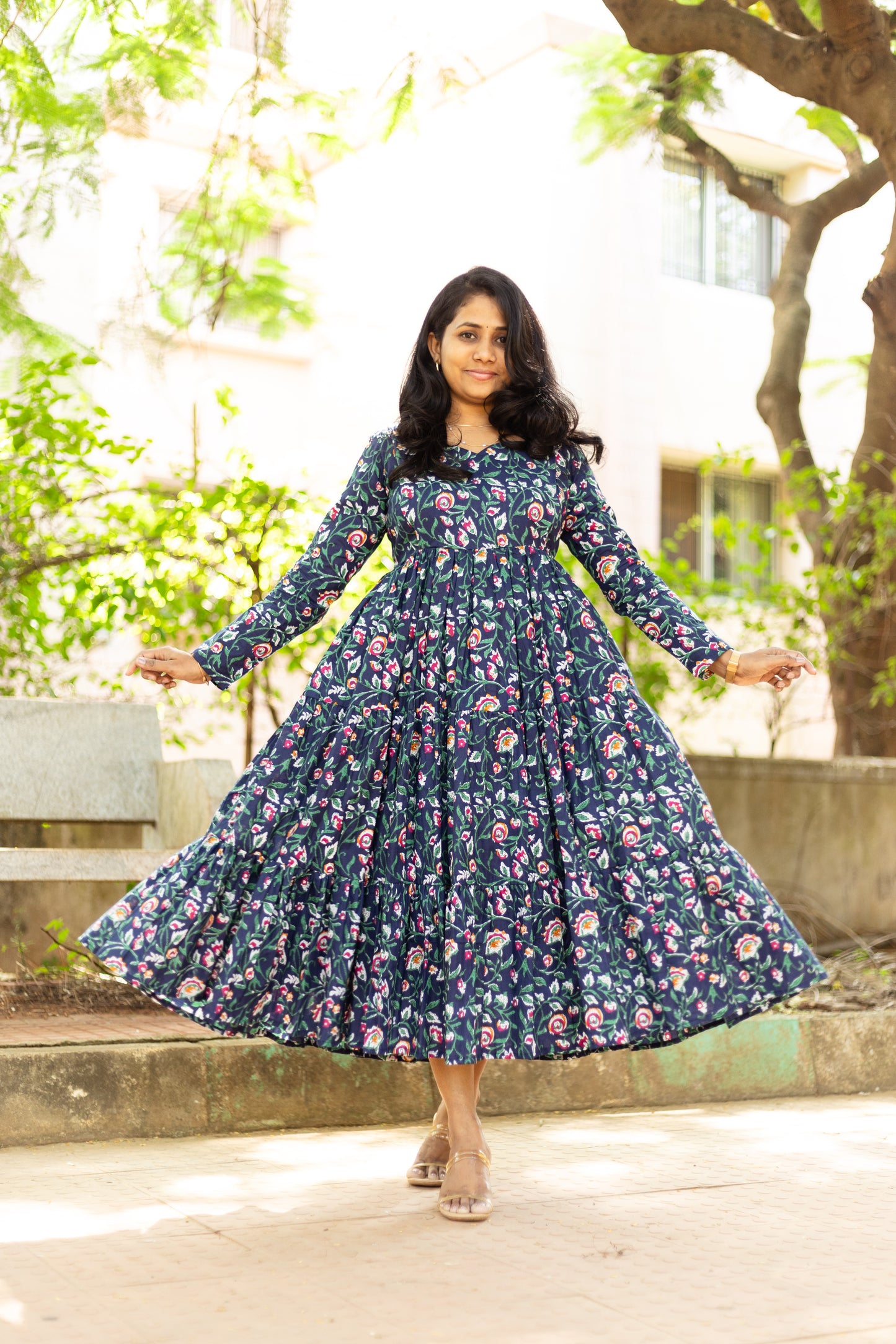 Hyacinth Floral 3 tier dress