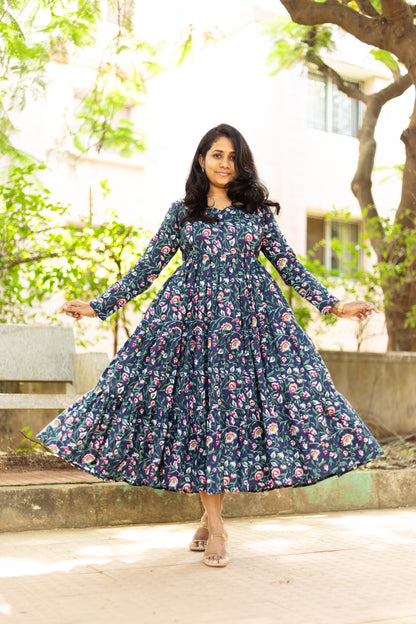 Hyacinth Floral 3 tier dress